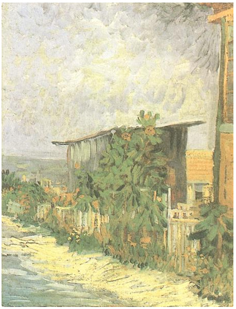 Montmartre Path with Sunflowers (1887) by Vincent van Gogh in 2023