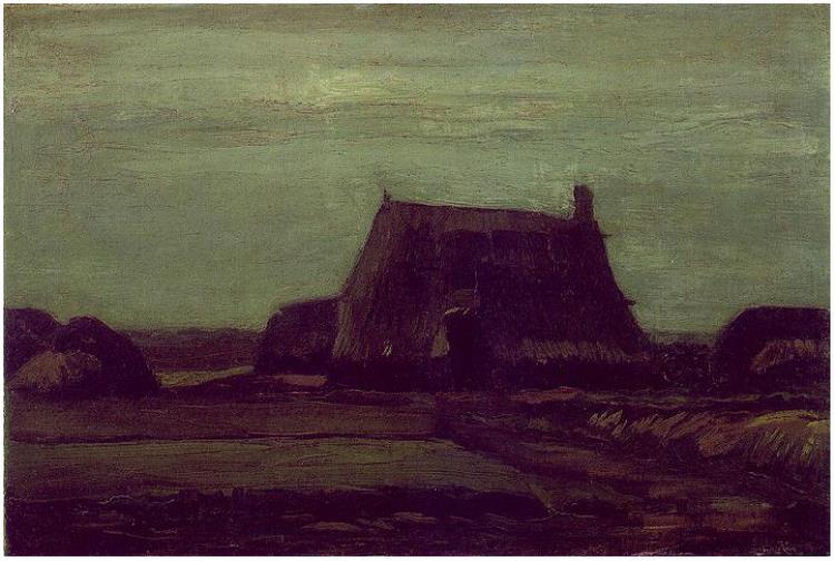 Farm with Stacks of Peat