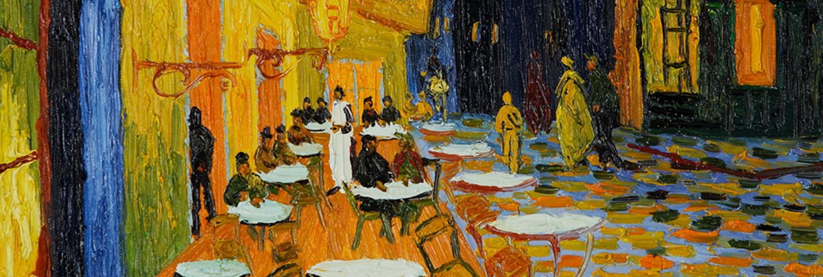 Vincent van Gogh Paintings - Cafe Terrace at Night